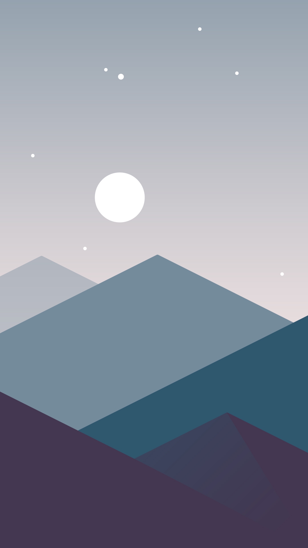 Minimalistic-Mountains-Night-Moon-iPhone-Wallpaper - iPhone Wallpapers