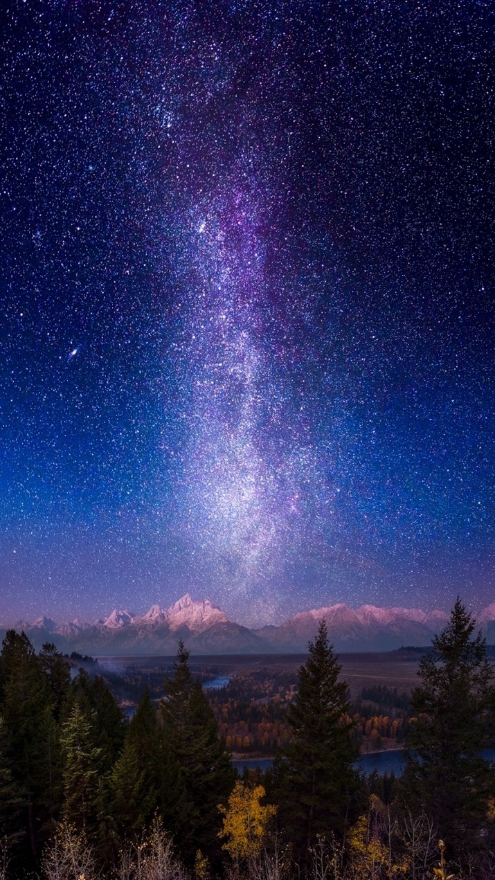 Galaxy-View-in-Night-Wallpaper-iPhone-Wallpaper - iPhone Wallpapers