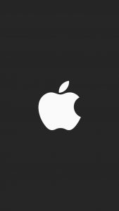 Apple minimal logo black iPhone Wallpaper iphoneswallpapers com