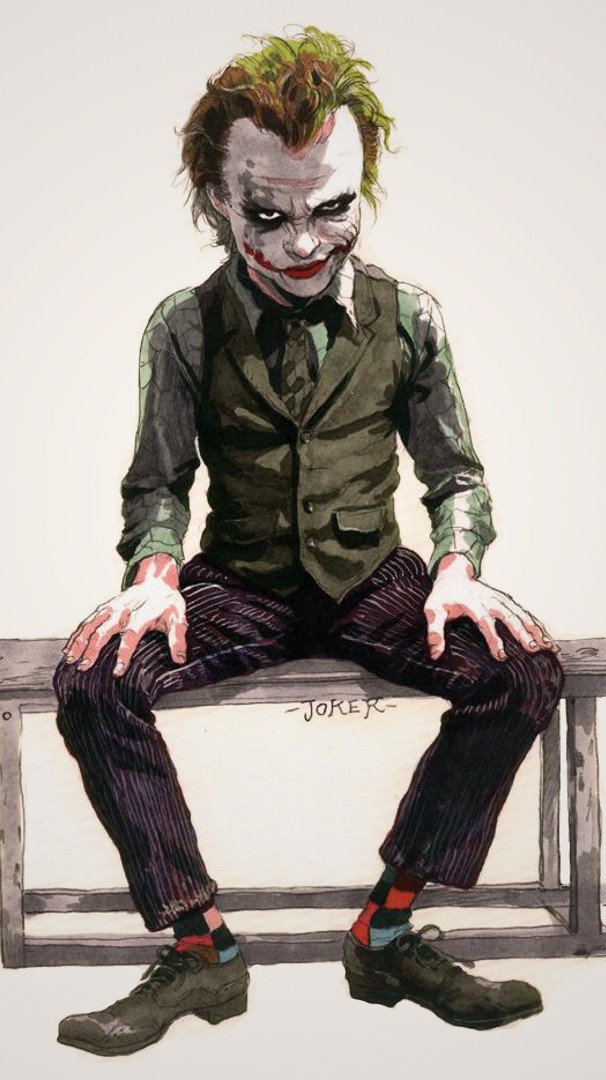 Dark Knight Joker Minimal Art iPhone Wallpaper iphoneswallpapers com