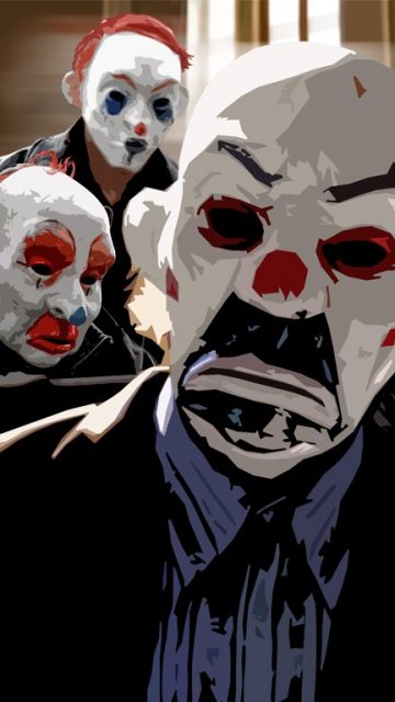 The Dark Knight Joker Masks Wallpaper iPhone Wallpaper iphoneswallpapers com