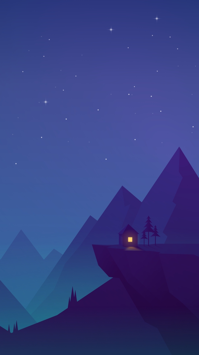 House-on-Mountains-Animated-iPhone-Wallpaper - iPhone ...