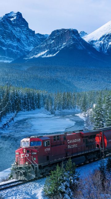 Canadian Pacific Train Winters iPhone Wallpaper iphoneswallpapers com