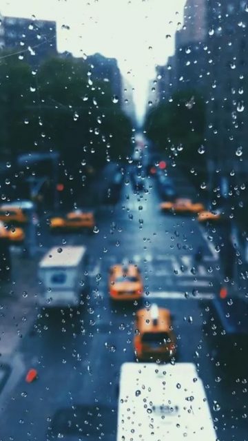 Raindrops over Glass New York iPhone Wallpaper iphoneswallpapers com