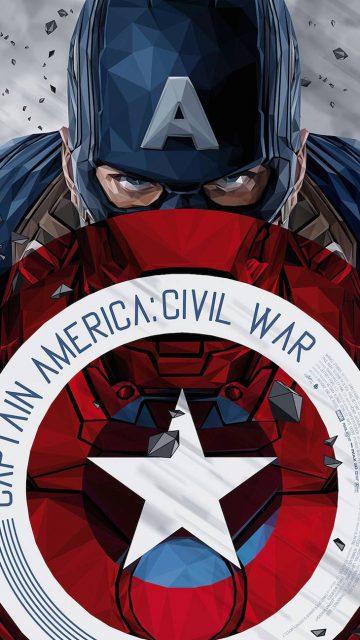 Captain America Civil War Art iPhone Wallpaper