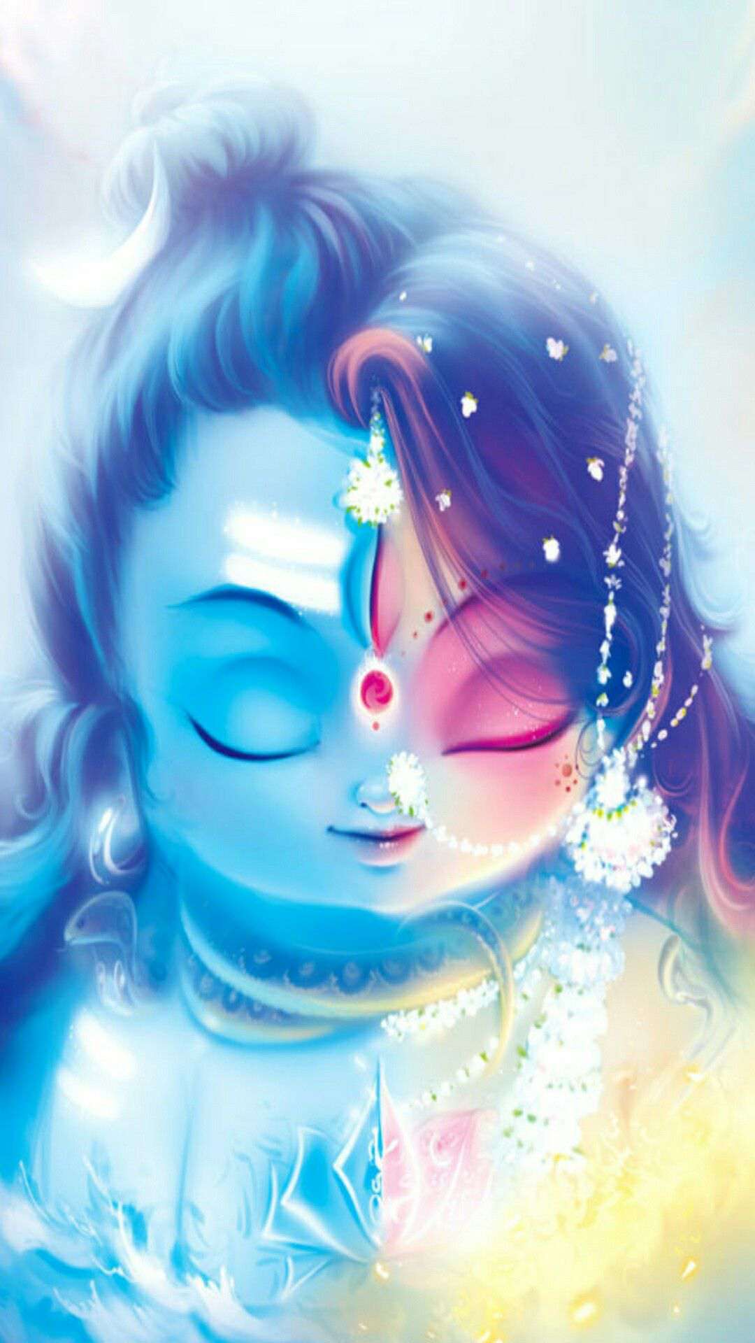 The Divine couple Lord Shiva and Parvati in creative art painting wallpaper   Lord shiva painting Pictures of shiva Shiva art