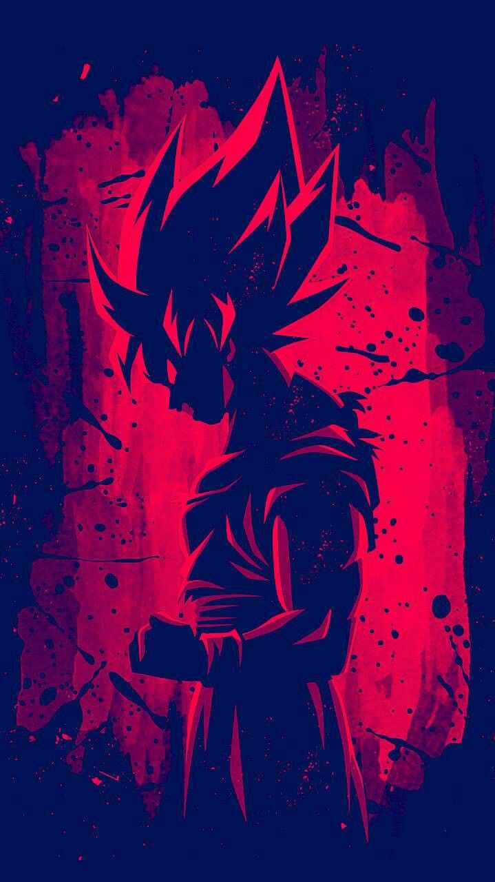 Download Dragon Ball Z Red Goku iPhone Wallpaper Full Size.