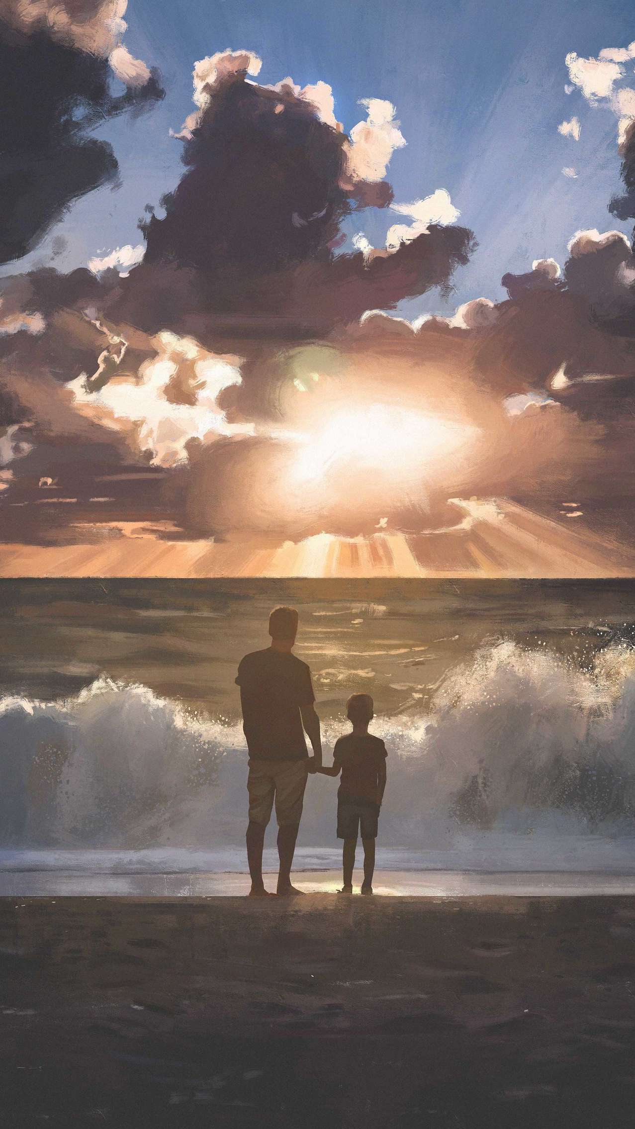 Father and Son iPhone Wallpaper