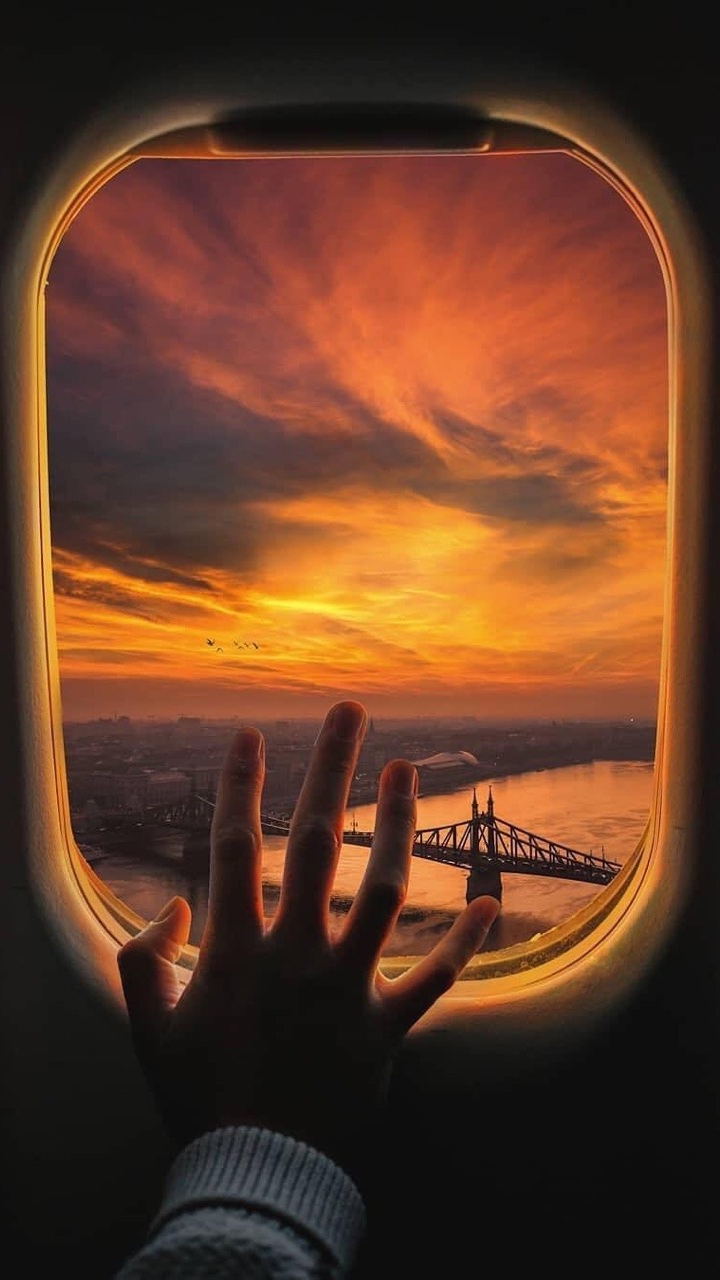 Plane Window View iPhone Wallpaper
