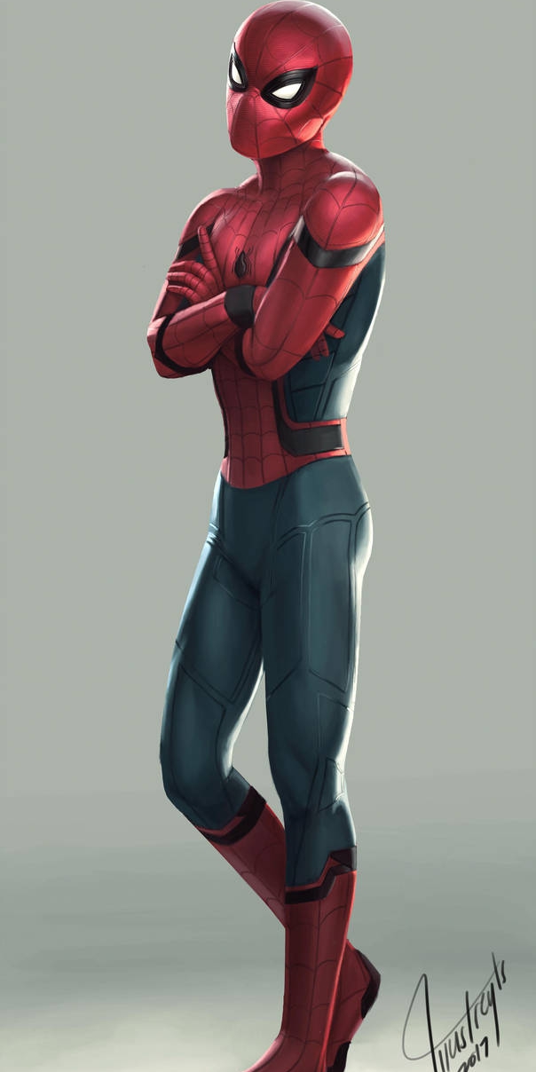 Spider Man Pose iPhone Wallpaper