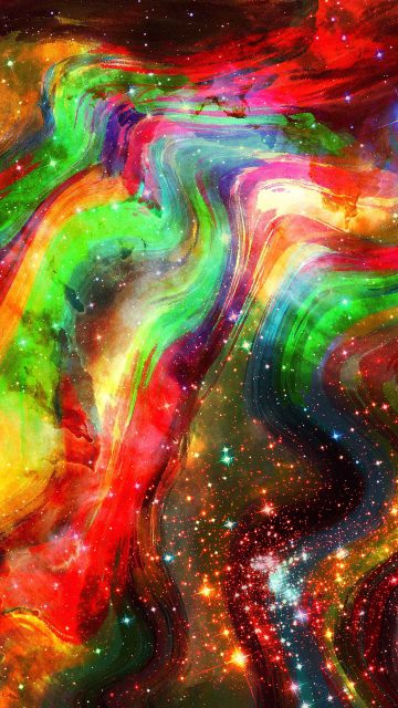 Bright Colour Space iPhone Wallpaper