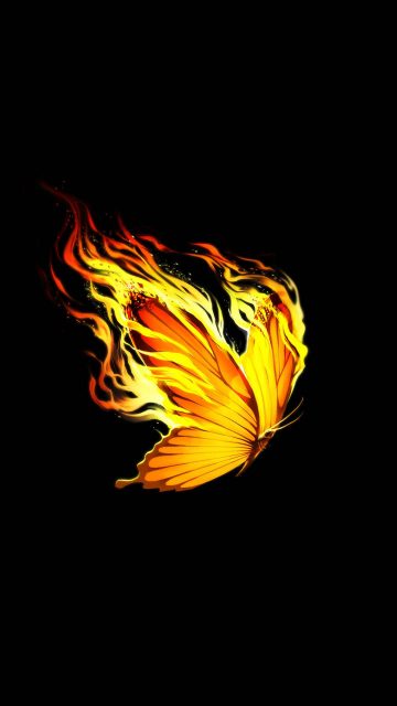 Burning Butterfly iPhone Wallpaper