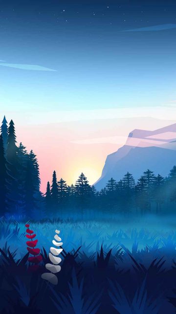Natural Forest Art iPhone Wallpaper