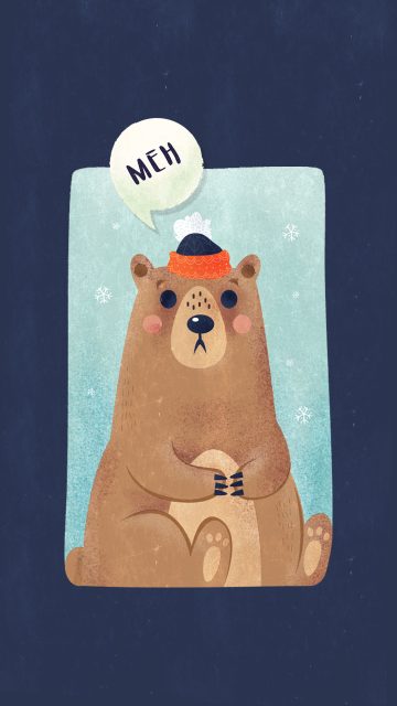 Snow bear iPhone Wallpaper