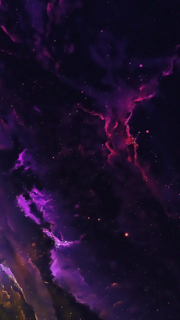 Space Blue Nebula iPhone Wallpaper