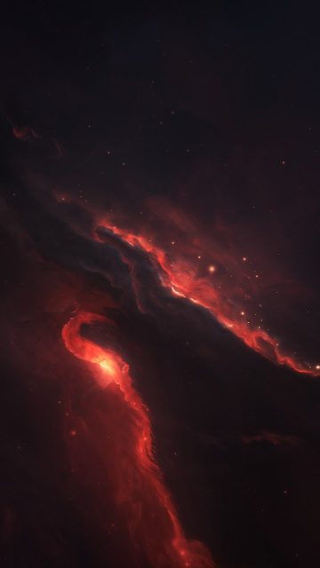 Space Red Nebula iPhone Wallpaper