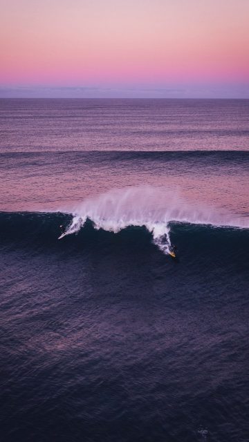 Surfing in Ocean Waves iPhone Wallpaper