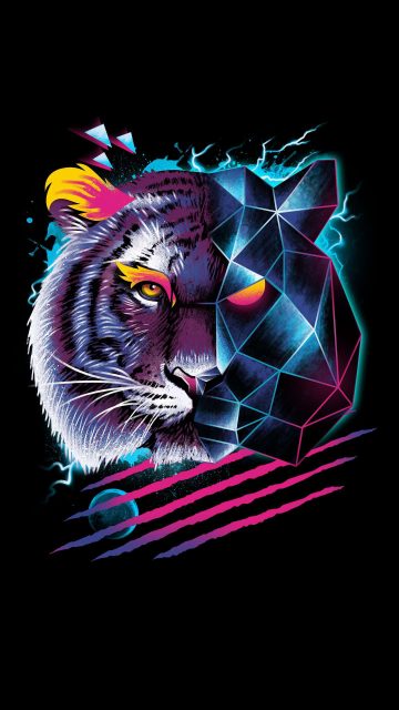Wild Tiger Art iPhone Wallpaper