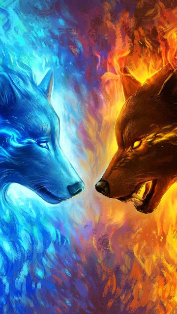 Fire and Ice iPhone Wallpaper