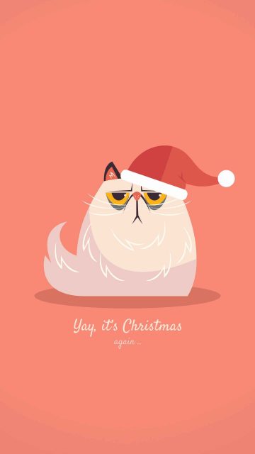 Grumpy Christmas iPhone Wallpaper