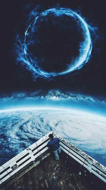 Hurricane from Space iPhone Wallpaper