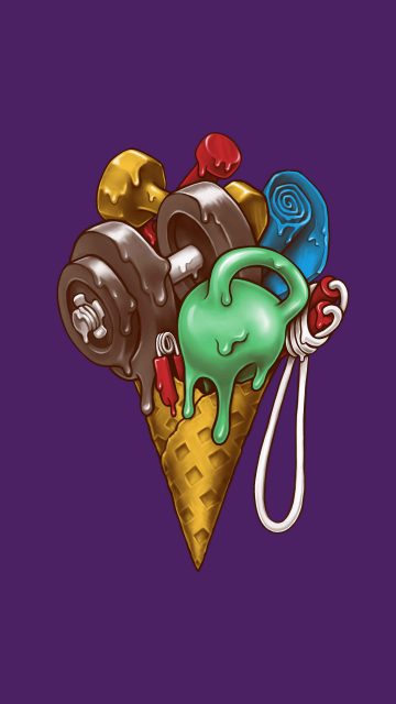 Ice Cream Workout iPhone Wallpaper