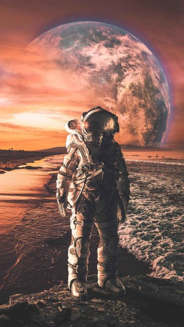 Interstellar Astronaut iPhone Wallpaper
