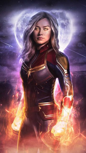 Avengers Endgame Captain Marvel iPhone Wallpaper