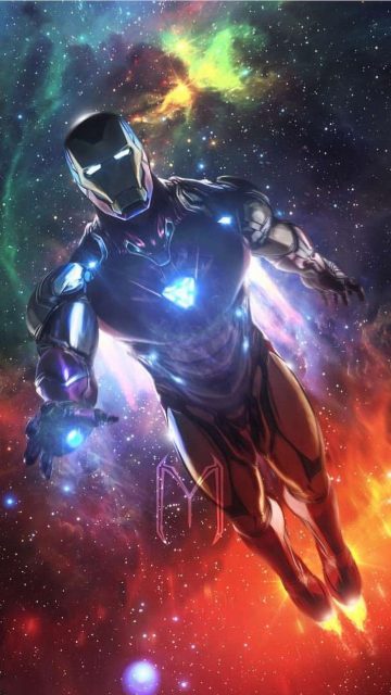 Avengers Endgame Iron Man Space Armor iPhone Wallpaper