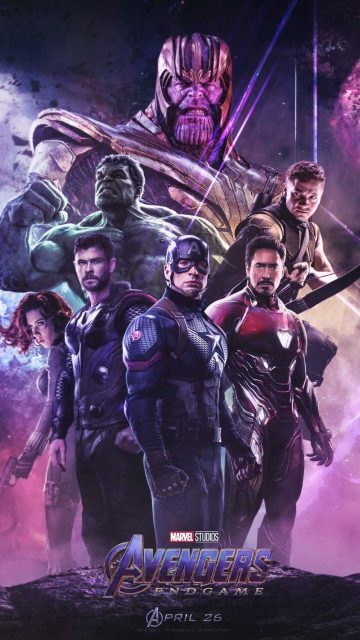 Avengers Endgame Poster Thanos vs Heroes iPhone Wallpaper