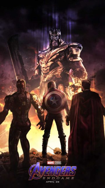 Avengers Endgame Thanos vs Avengers iPhone Wallpaper