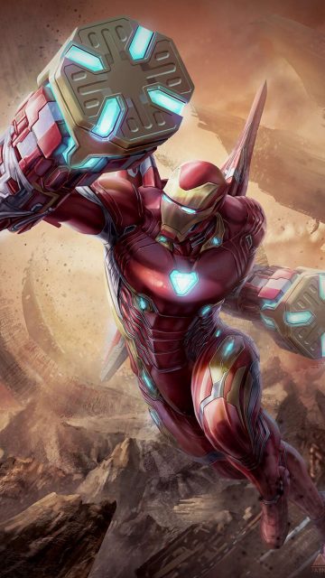 Avengers Endgame Tony Vs Thanos iPhone Wallpaper