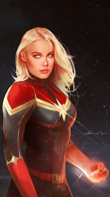 Captain Marvel Beautiful iPhone Wallpaper