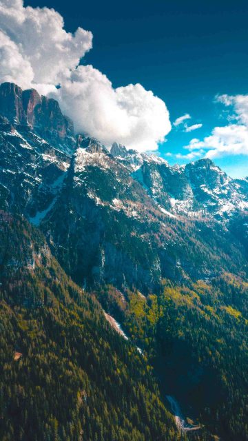 Daytime In Dolomites Mountains iPhone Wallpaper