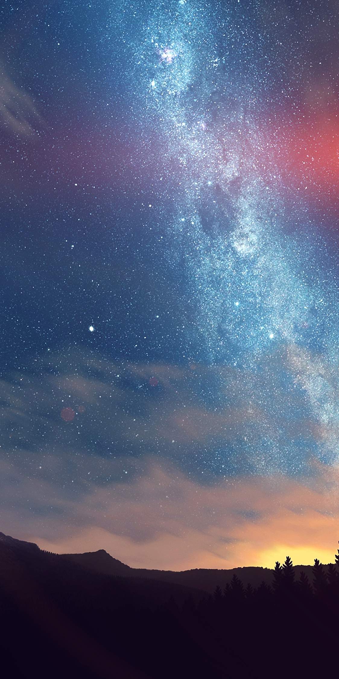 Galaxy View From Earth Starry Night IPhone Wallpaper - IPhone Wallpapers : iPhone  Wallpapers