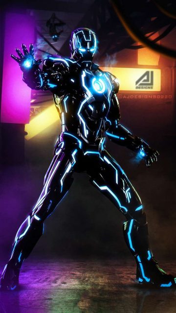 Iron Man Black Armor iPhone Wallpaper