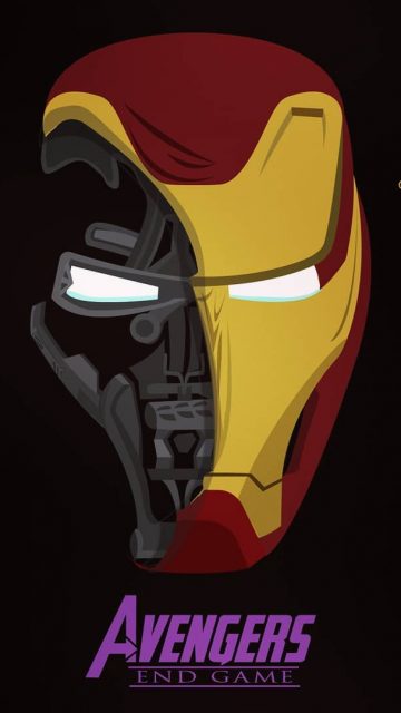 Iron Man Endgame Armor Art iPhone Wallpaper
