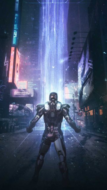 Iron Man New York Fight iPhone Wallpaper