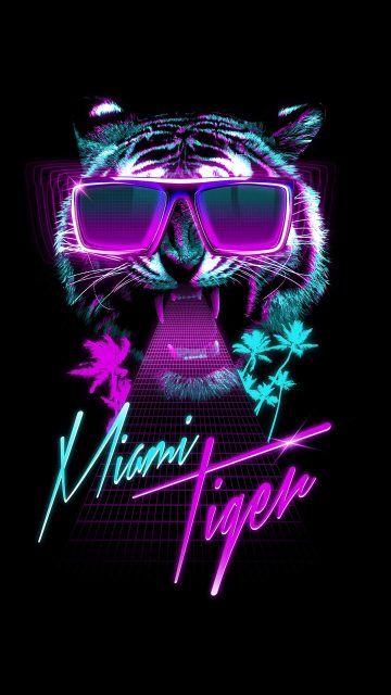 Miami Tiger iPhone Wallpaper