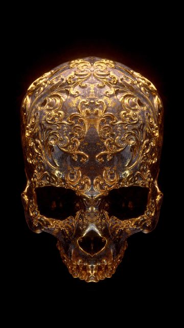 Ornate Skull iPhone Wallpaper