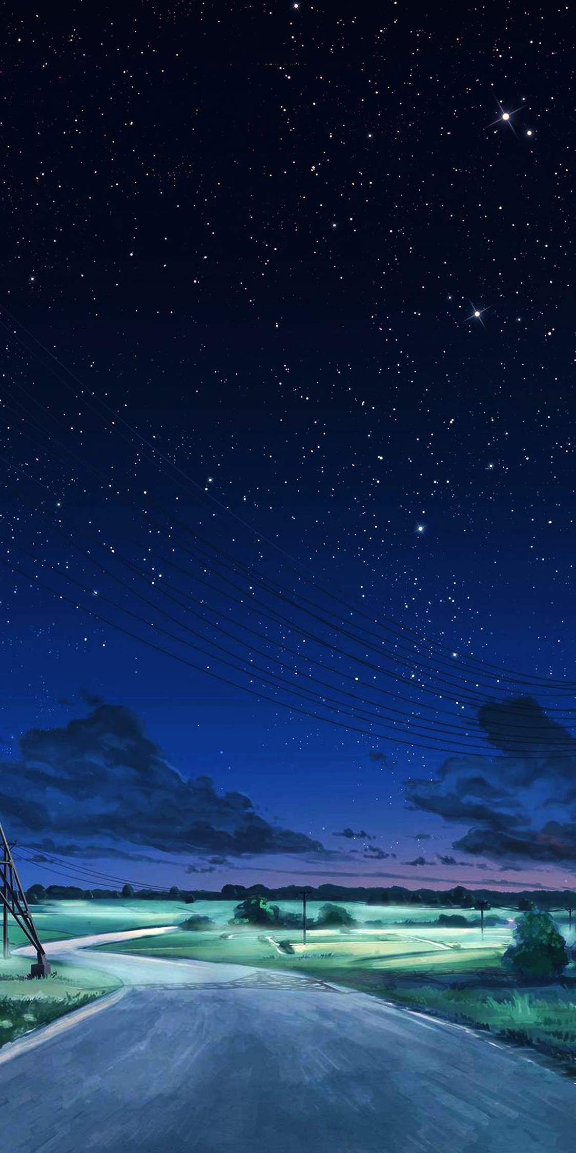 Starry Sky Anime Nature IPhone Wallpaper - IPhone Wallpapers : iPhone  Wallpapers