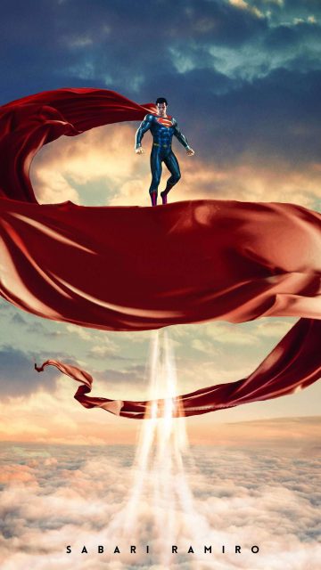 Superman Sky iPhone Wallpaper