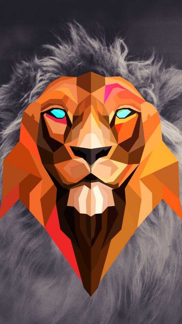 The Lion Art iPhone Wallpaper