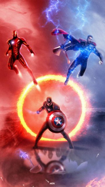 Avengers Endgame Trinity iPhone Wallpaper
