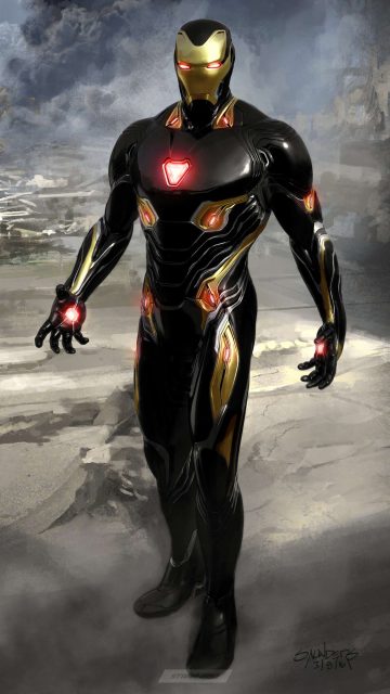 Black Armor Iron Man iPhone Wallpaper