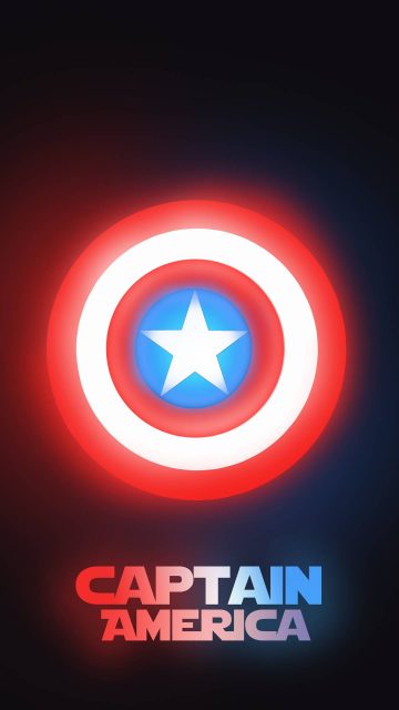 Captain America Neon iPhone Wallpaper