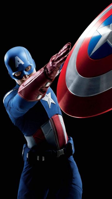 Captain America Shield Attack iPhone Wallpaper