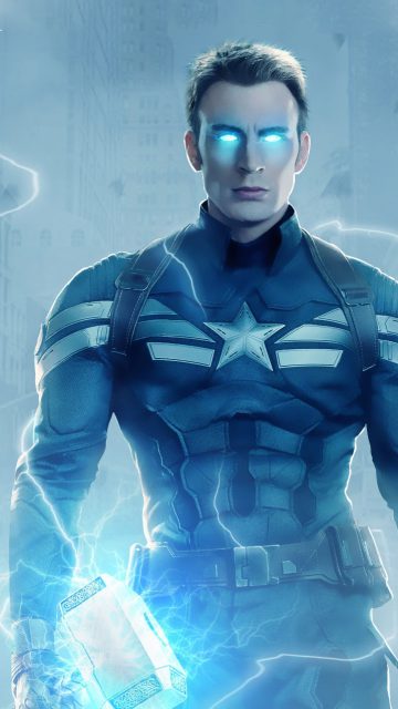 Captain America Thor Hammer iPhone Wallpaper 1