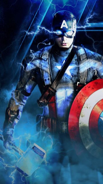 Captain Thunder iPhone Wallpaper