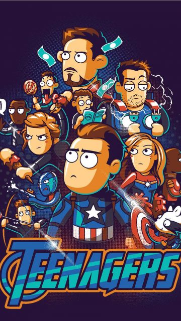 Funny Avengers iPhone Wallpaper
